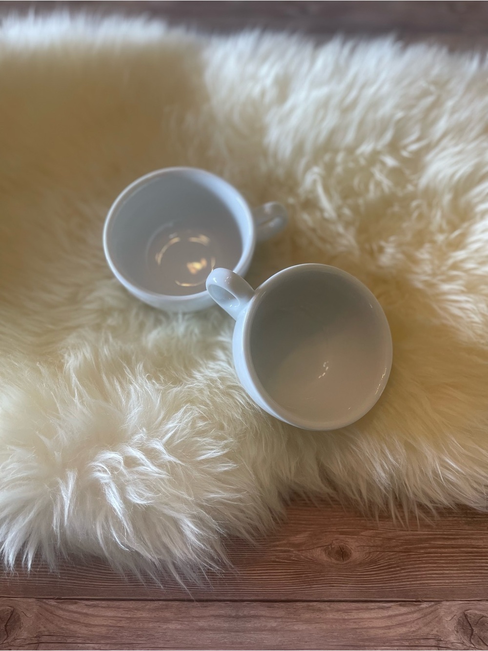 Crate & Barrel porcelain mugs ~ Set of 2